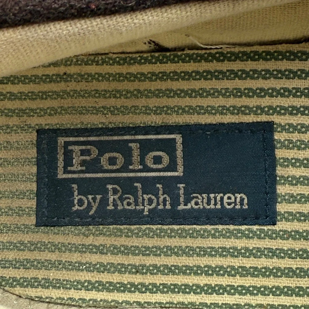 Polo Ralph‎ Lauren Sander Boat Shoes Mens Brown Flannel Moc Toe Lace Up Size 11D